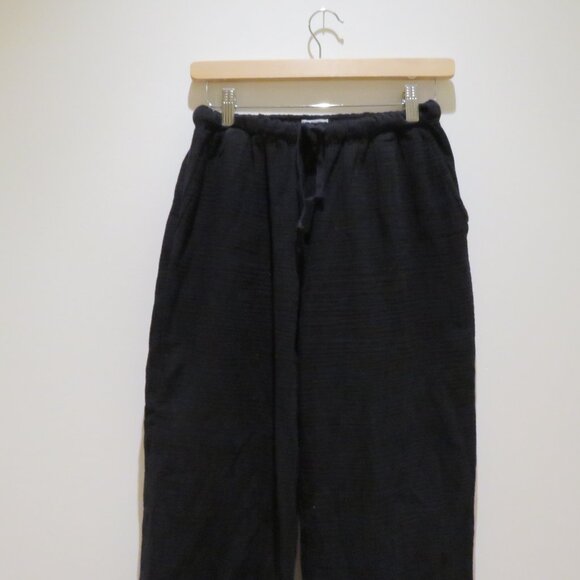 ARITZIA LITTLE MOON Airplush Cotton Sail Pant Organic Cotton Wide Leg Black XS - Picture 3 of 14